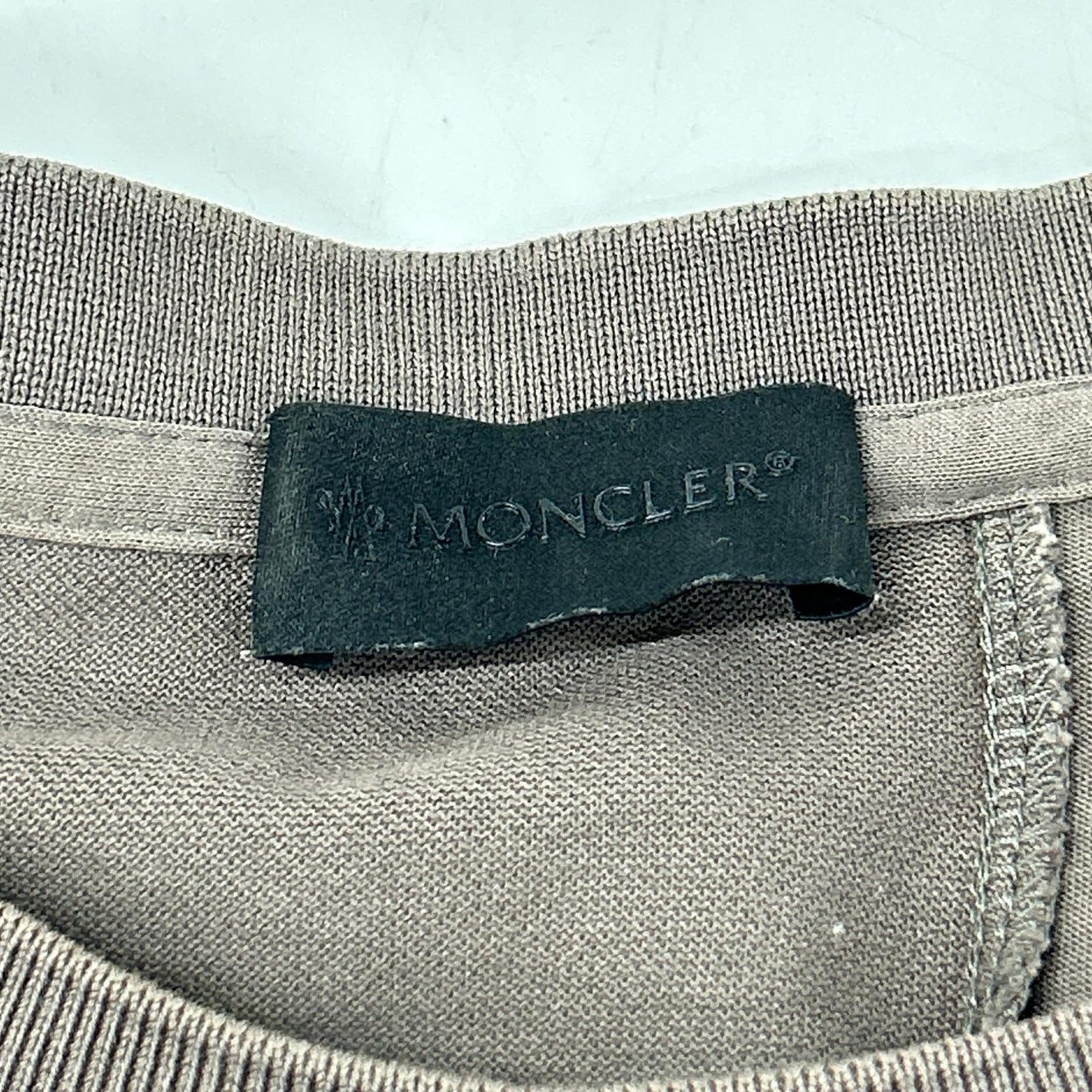 MONCLER 23SS Back Logo T-Shirt Brown Cotton Size L