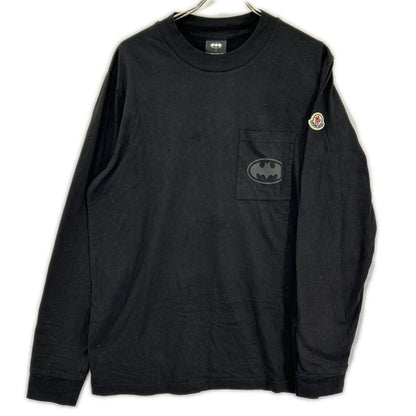 MONCLER 24SS Cotton Batman Long Sleeve T-Shirt Black Size M