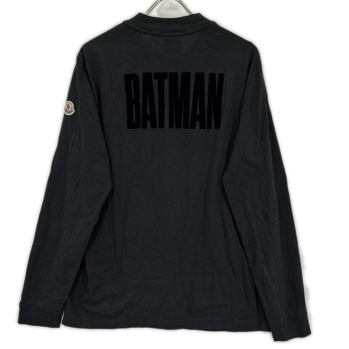 MONCLER 24SS Cotton Batman Long Sleeve T-Shirt Black Size M