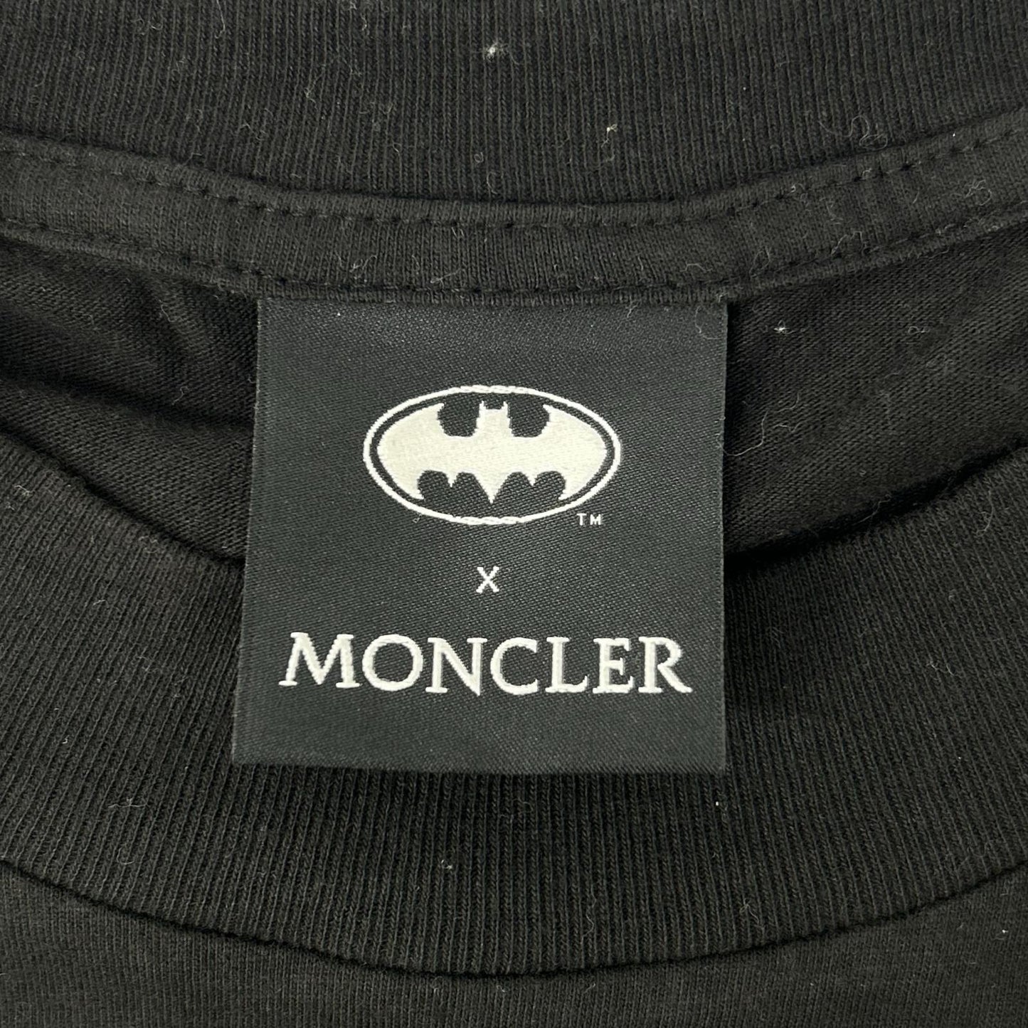 MONCLER 24SS Cotton Batman Long Sleeve T-Shirt Black Size M