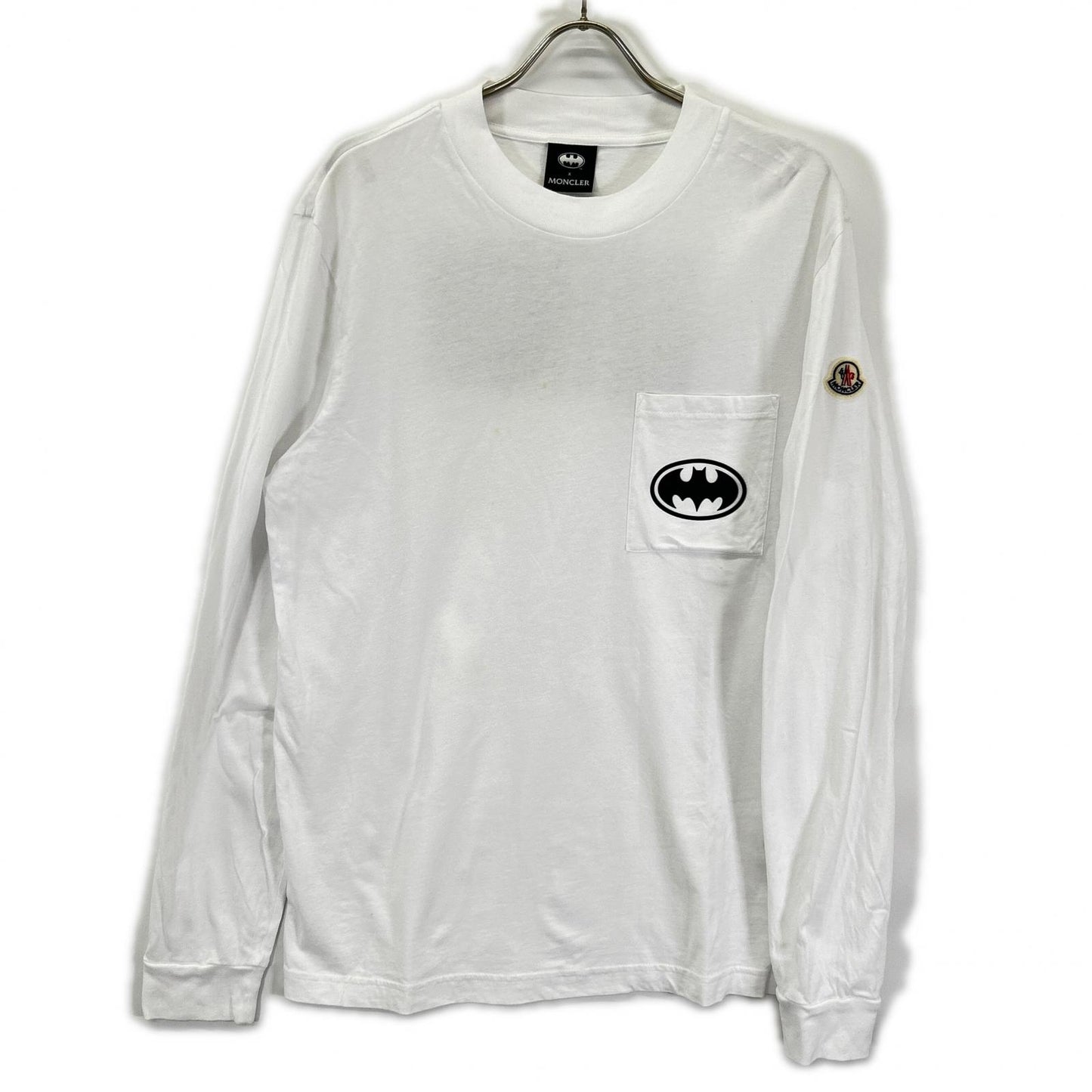 MONCLER 24SS Cotton Batman Long Sleeve T-Shirt White Size M