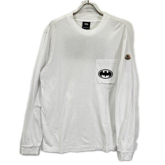 MONCLER 24SS Cotton Batman Long Sleeve T-Shirt White Size M