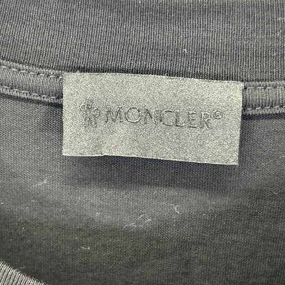 MONCLER 24SS Cotton Logo Patch Long Sleeve T-Shirt Black Size S