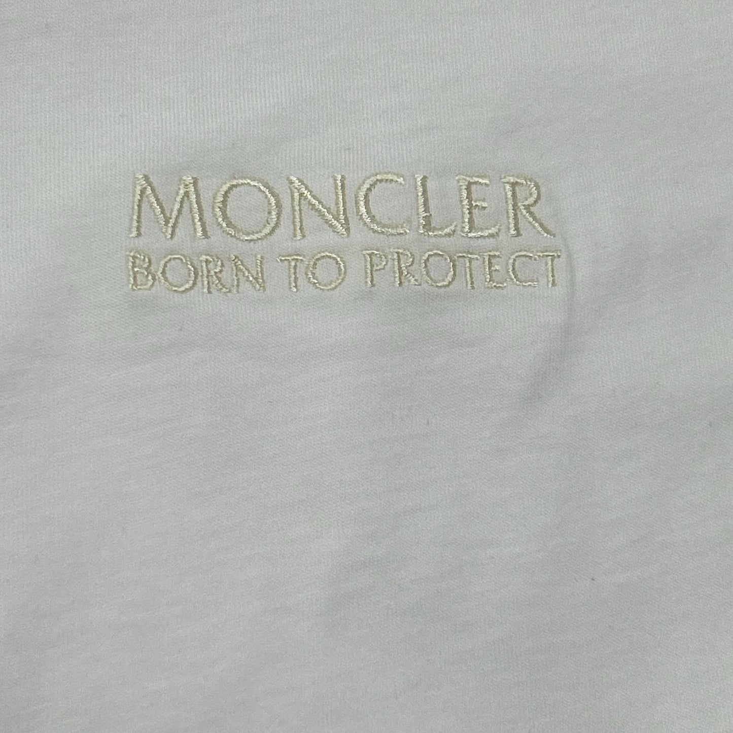 MONCLER 23SS Cotton Front Logo T-Shirt White Size L