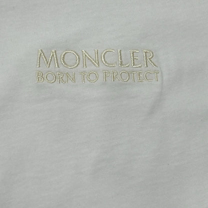 MONCLER 23SS Cotton Front Logo T-Shirt White Size L
