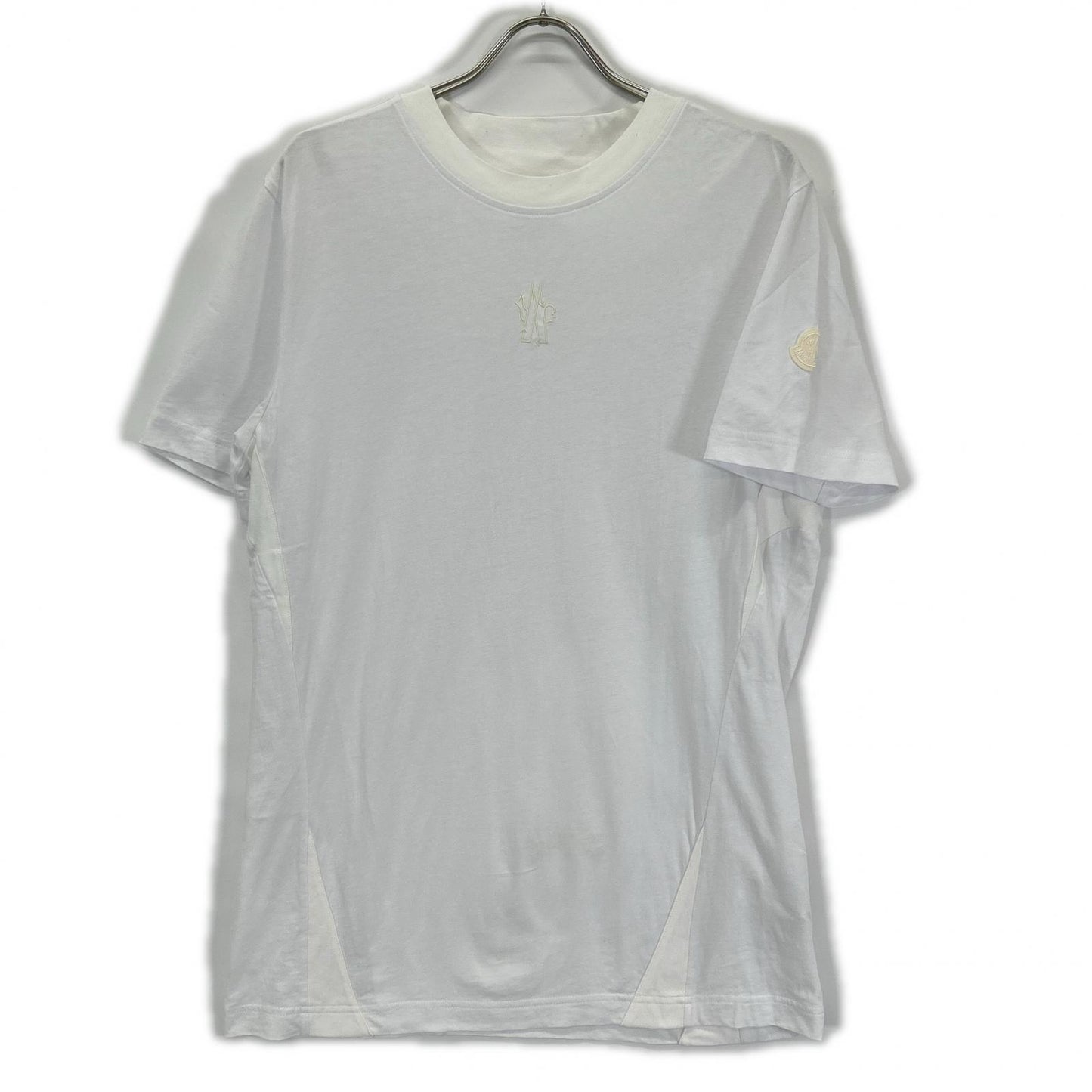 MONCLER 23SS Cotton Front Logo T-Shirt White Size L