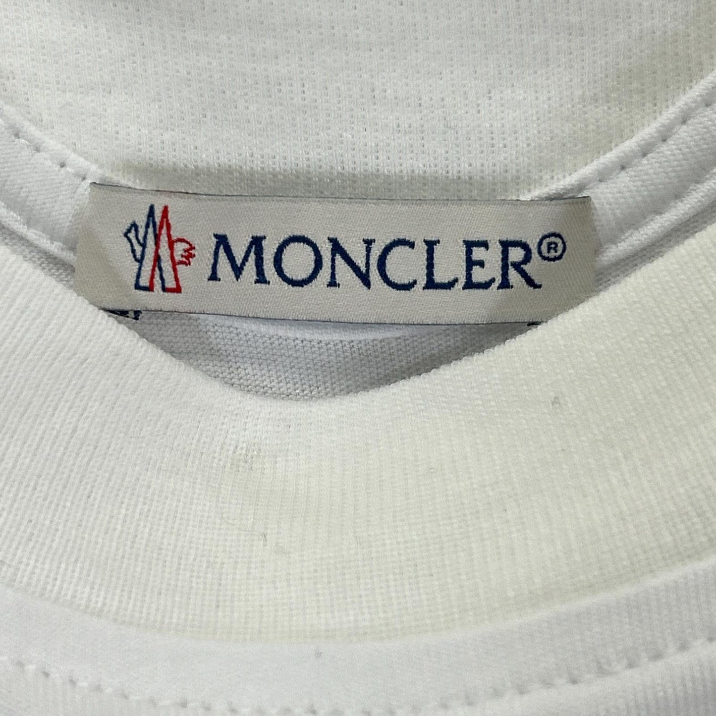 MONCLER 23SS Cotton Front Logo T-Shirt White Size L