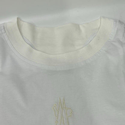 MONCLER 23SS Cotton Front Logo T-Shirt White Size L