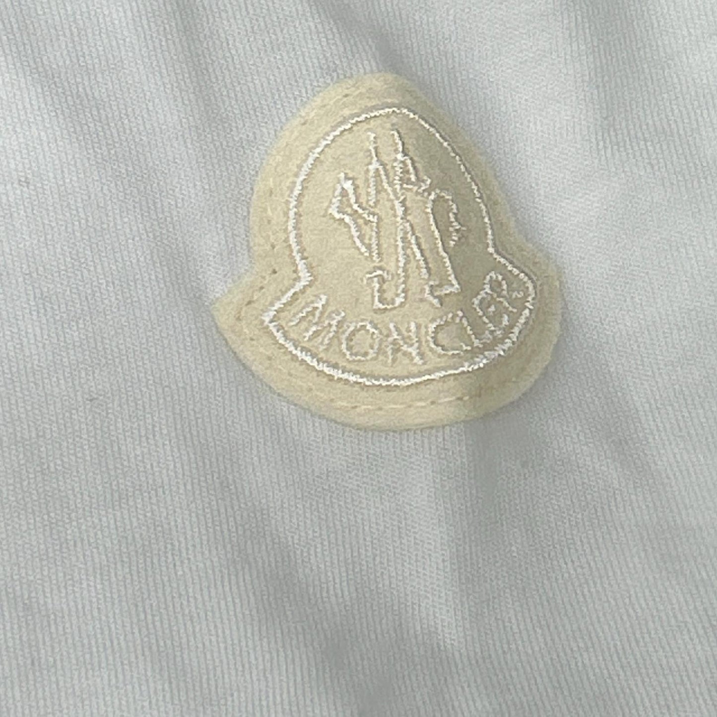 MONCLER 23SS Cotton Front Logo T-Shirt White Size L
