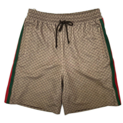 GUCCI GG Monogram Polyester Shorts Brown Size M