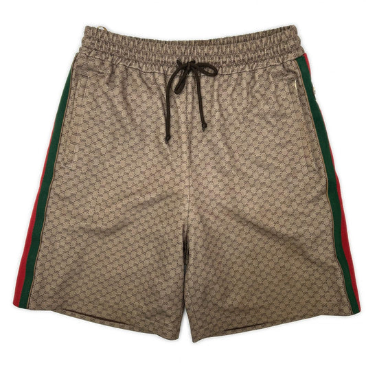 GUCCI GG Monogram Polyester Shorts Brown Size M