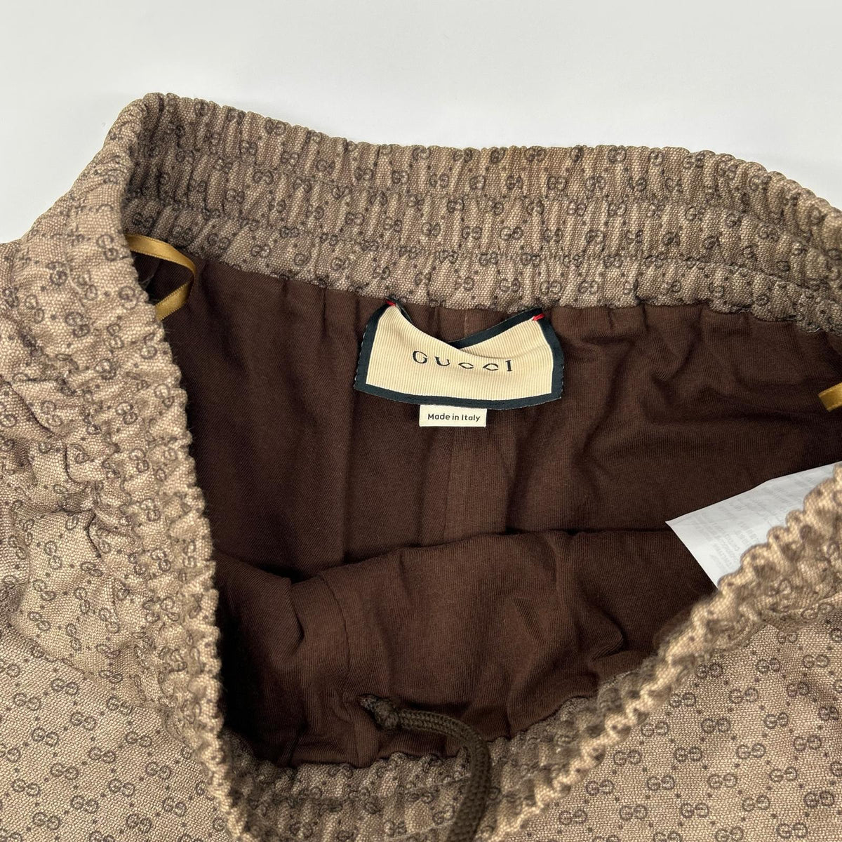 GUCCI GG Monogram Polyester Shorts Brown Size M