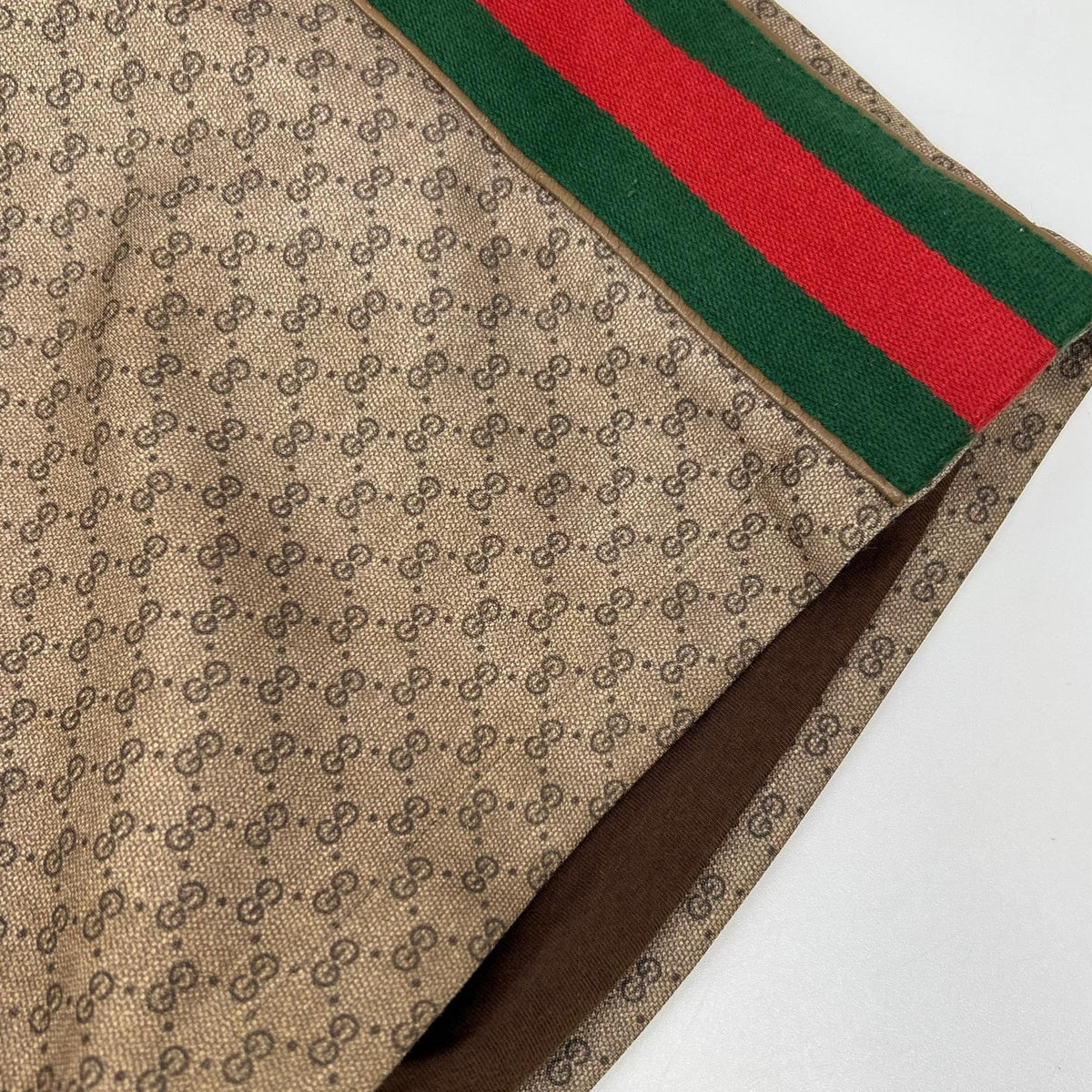 GUCCI GG Monogram Polyester Shorts Brown Size M