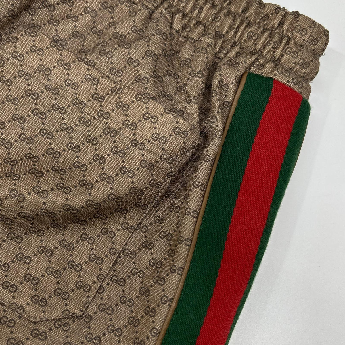 GUCCI GG Monogram Polyester Shorts Brown Size M