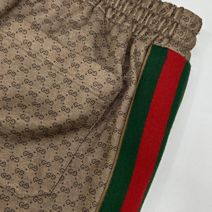 GUCCI GG Monogram Polyester Shorts Brown Size M