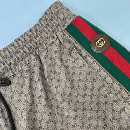 GUCCI GG Monogram Polyester Shorts Brown Size M
