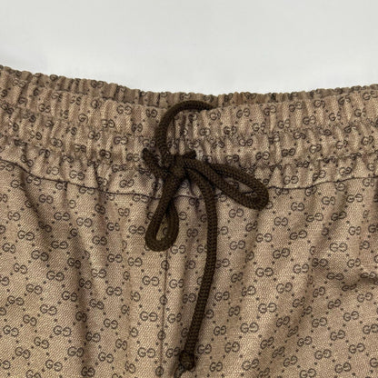 GUCCI GG Monogram Polyester Shorts Brown Size M