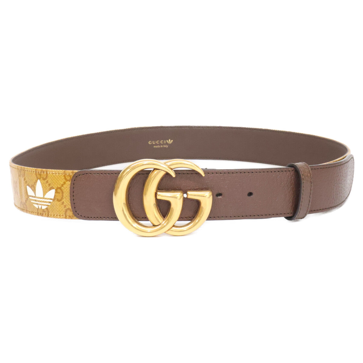 GUCCI x adidas GG Trefoil Logo Leather Belt Size ONE SIZE