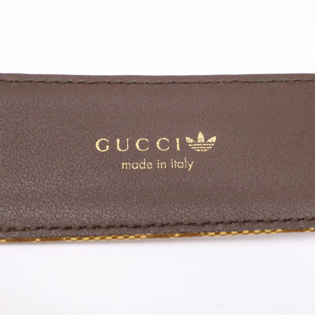 GUCCI x adidas GG Trefoil Logo Leather Belt Size ONE SIZE
