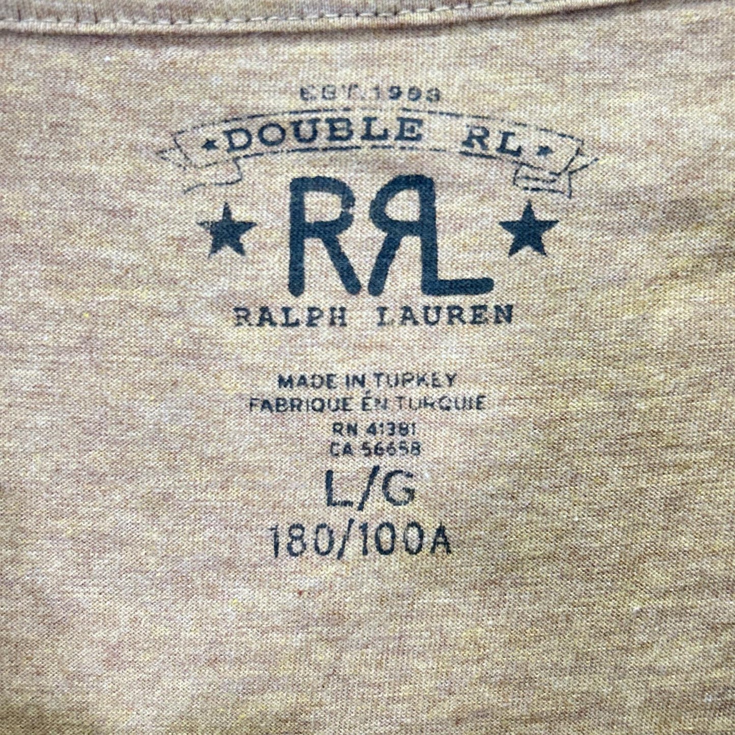RRL Cotton SS T-Shirt Brown
