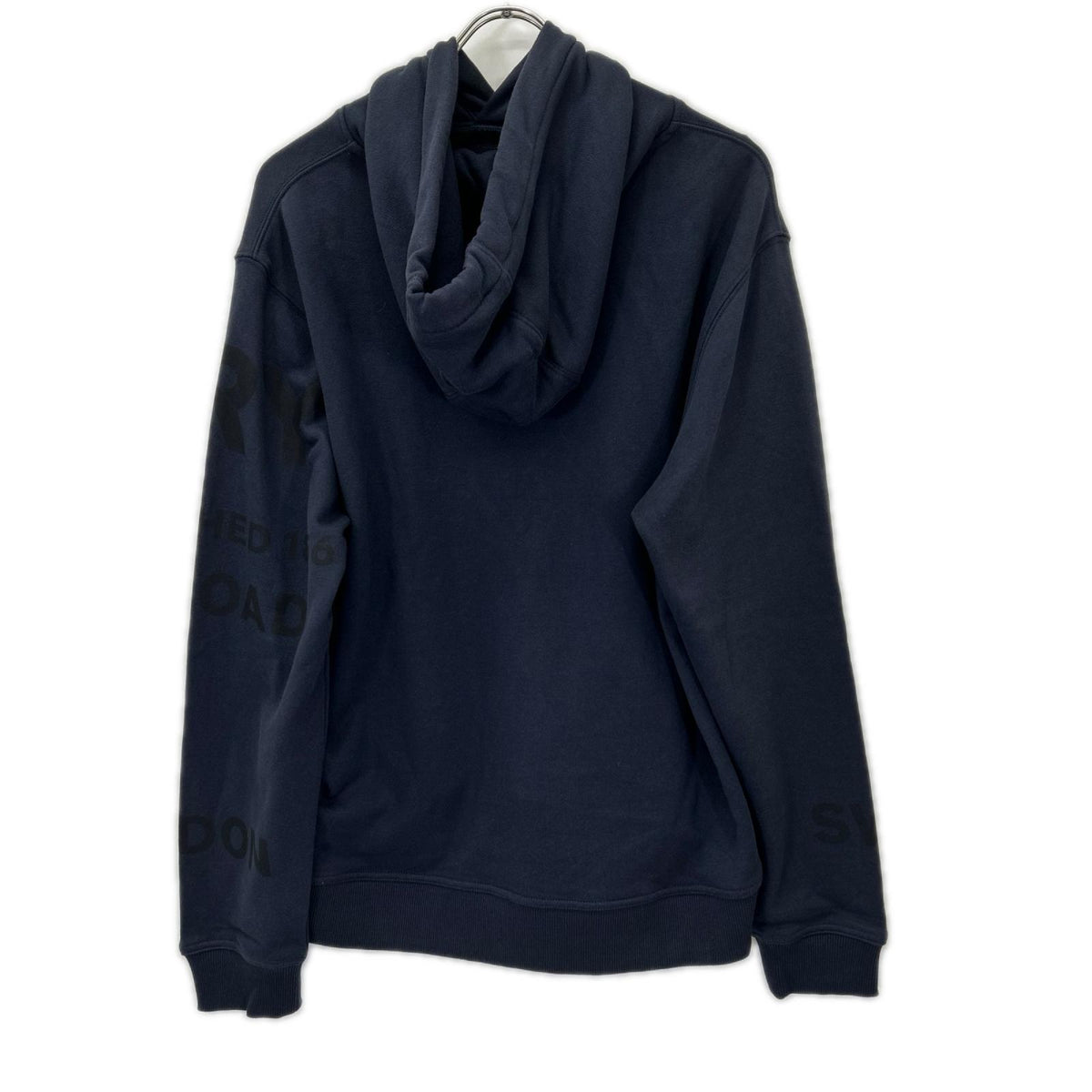BURBERRY Horseferry Print Cotton Hoodie Dark Navy Size M