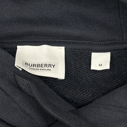 BURBERRY Horseferry Print Cotton Hoodie Dark Navy Size M