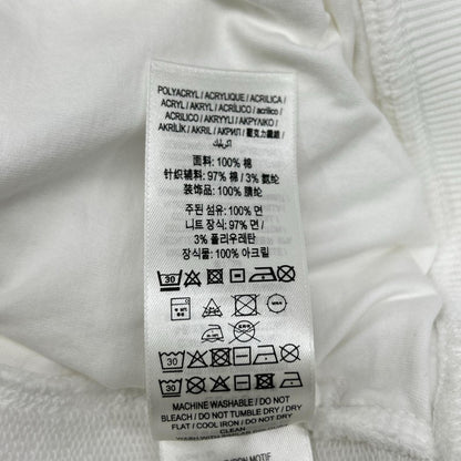 BURBERRY White Raynerbridge EKD Logo Cotton Hoodie Size L