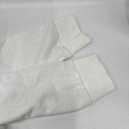 BURBERRY White Raynerbridge EKD Logo Cotton Hoodie Size L