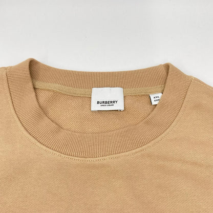 BURBERRY EKD Logo Cotton Sweatshirt Beige Size XXL