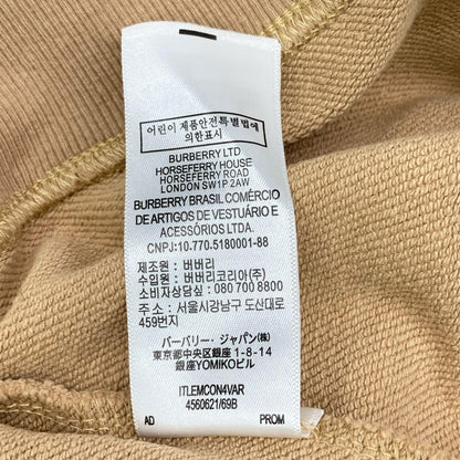 BURBERRY EKD Logo Cotton Sweatshirt Beige Size XXL