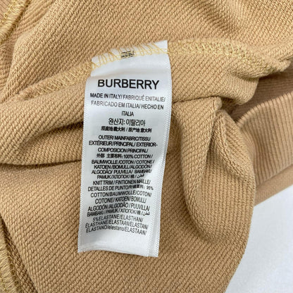 BURBERRY EKD Logo Cotton Sweatshirt Beige Size XXL