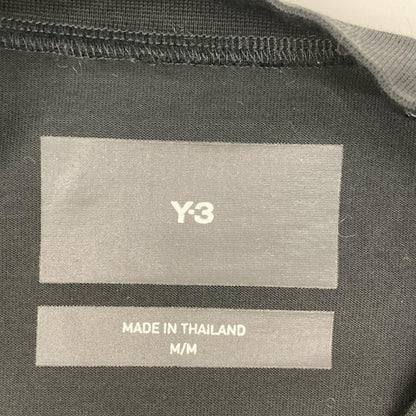 Y-3 Black Three-Stripe Cotton Long Sleeve T-Shirt Size M