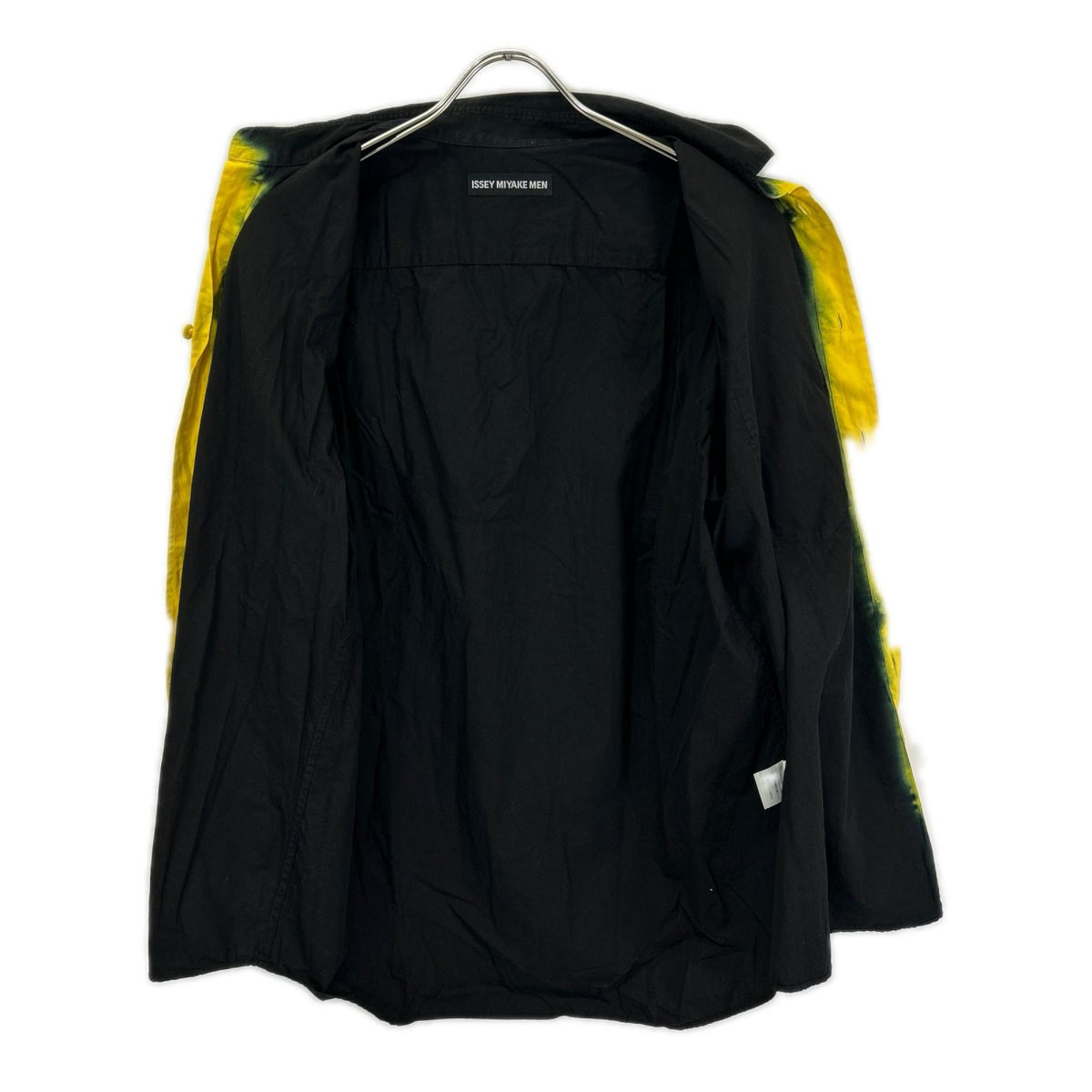 ISSEY MIYAKE MEN 12AW Black Yellow Dyed Shirt Size 3