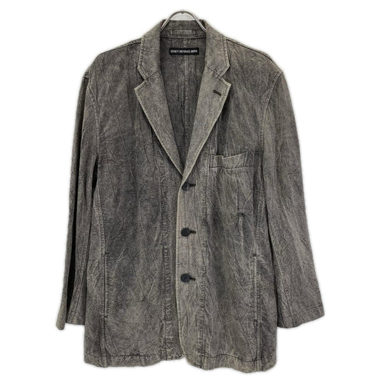 ISSEY MIYAKE MEN 14AW Linen Garment Dyed Jacket Gray Size 3