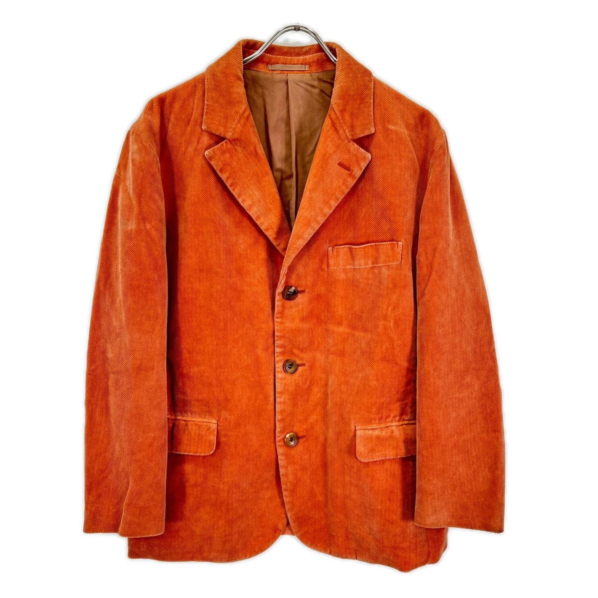 ISSEY MIYAKE MEN 17AW Orange Cotton Knit Cardigan Jacket Size 2