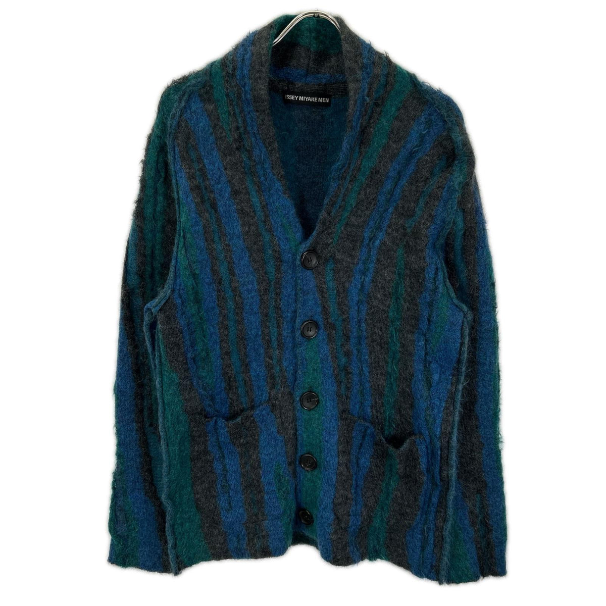 ISSEY MIYAKE MEN 14AW Mohair Cardigan Blue Size 1