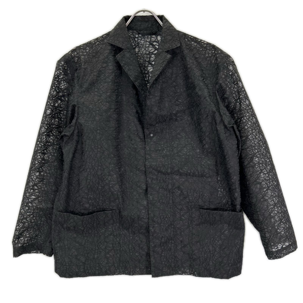 ISSEY MIYAKE MEN 16SS Black Embroidered Jacket Size 3