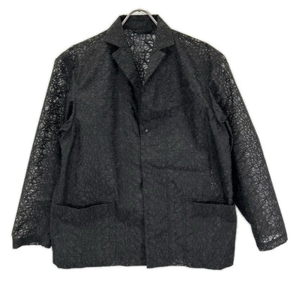 ISSEY MIYAKE MEN 16SS Black Embroidered Jacket Size 3