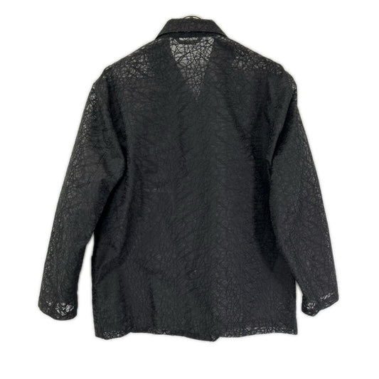 ISSEY MIYAKE MEN 16SS Black Embroidered Jacket Size 3