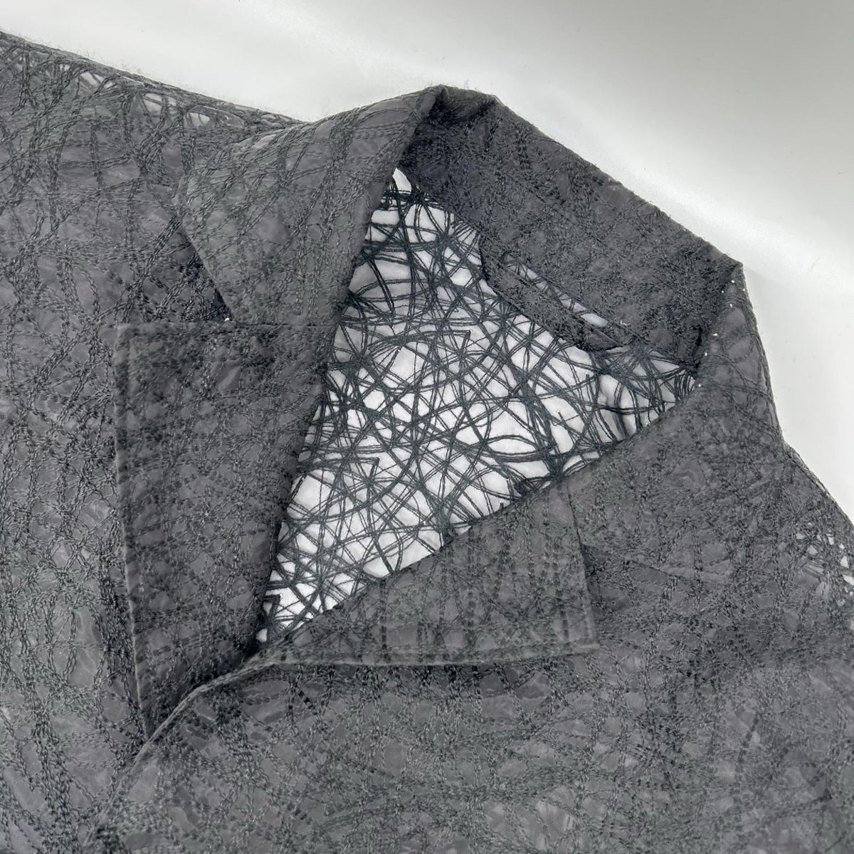 ISSEY MIYAKE MEN 16SS Black Embroidered Jacket Size 3