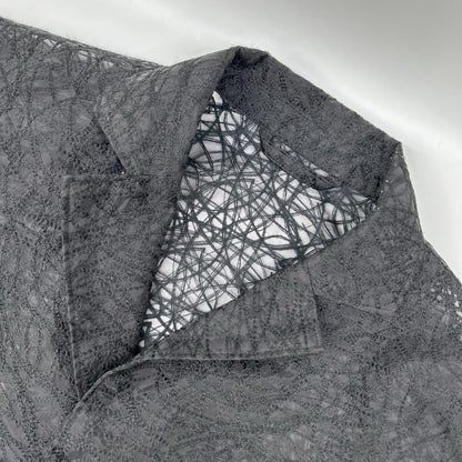 ISSEY MIYAKE MEN 16SS Black Embroidered Jacket Size 3