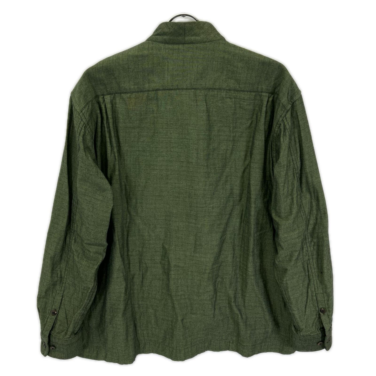 ISSEY MIYAKE MEN 16SS Collarless Shirt Green Size 3