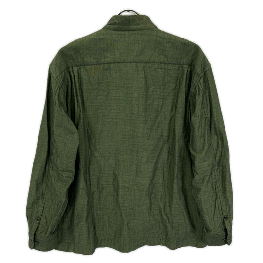 ISSEY MIYAKE MEN 16SS Collarless Shirt Green Size 3