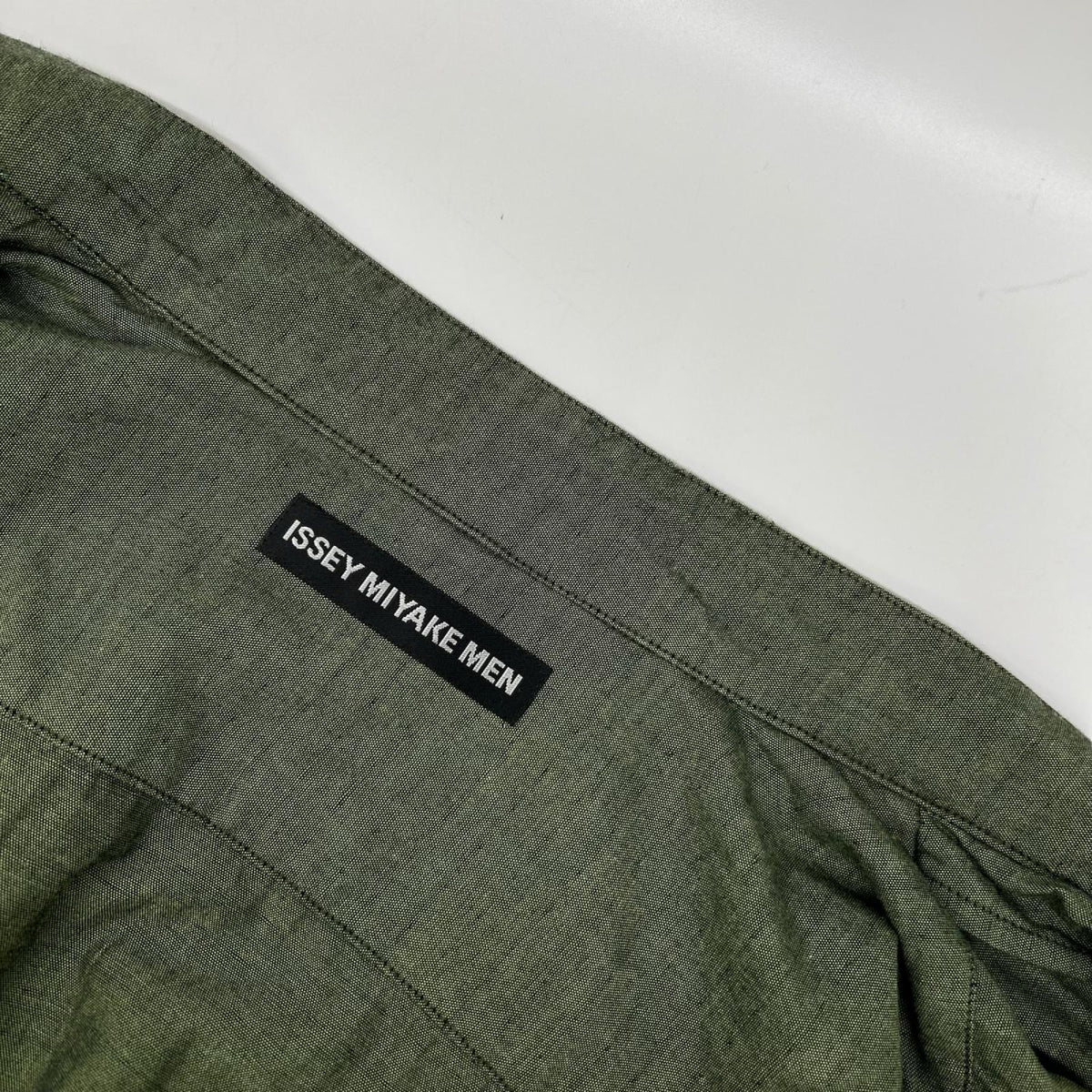 ISSEY MIYAKE MEN 16SS Collarless Shirt Green Size 3