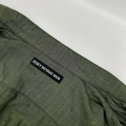 ISSEY MIYAKE MEN 16SS Collarless Shirt Green Size 3