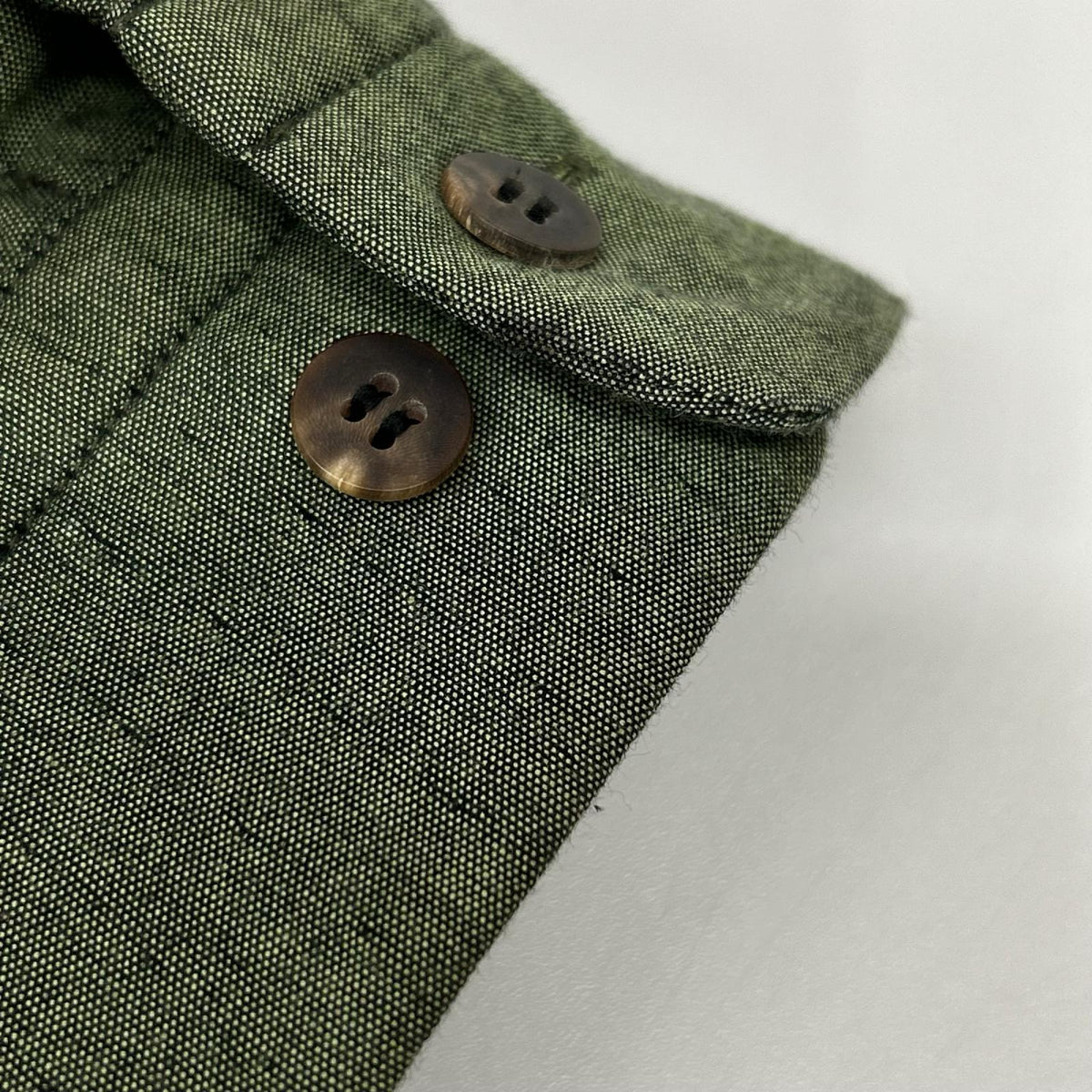 ISSEY MIYAKE MEN 16SS Collarless Shirt Green Size 3
