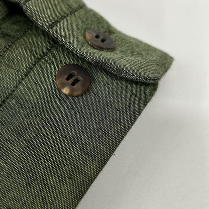ISSEY MIYAKE MEN 16SS Collarless Shirt Green Size 3