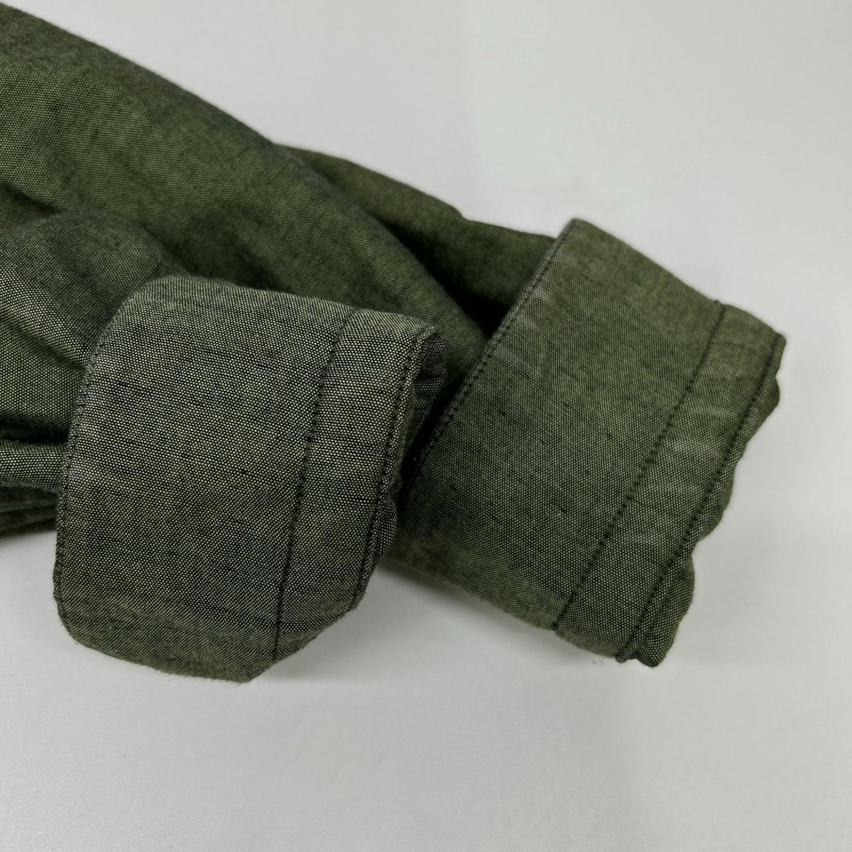 ISSEY MIYAKE MEN 16SS Collarless Shirt Green Size 3