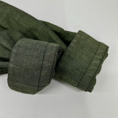 ISSEY MIYAKE MEN 16SS Collarless Shirt Green Size 3