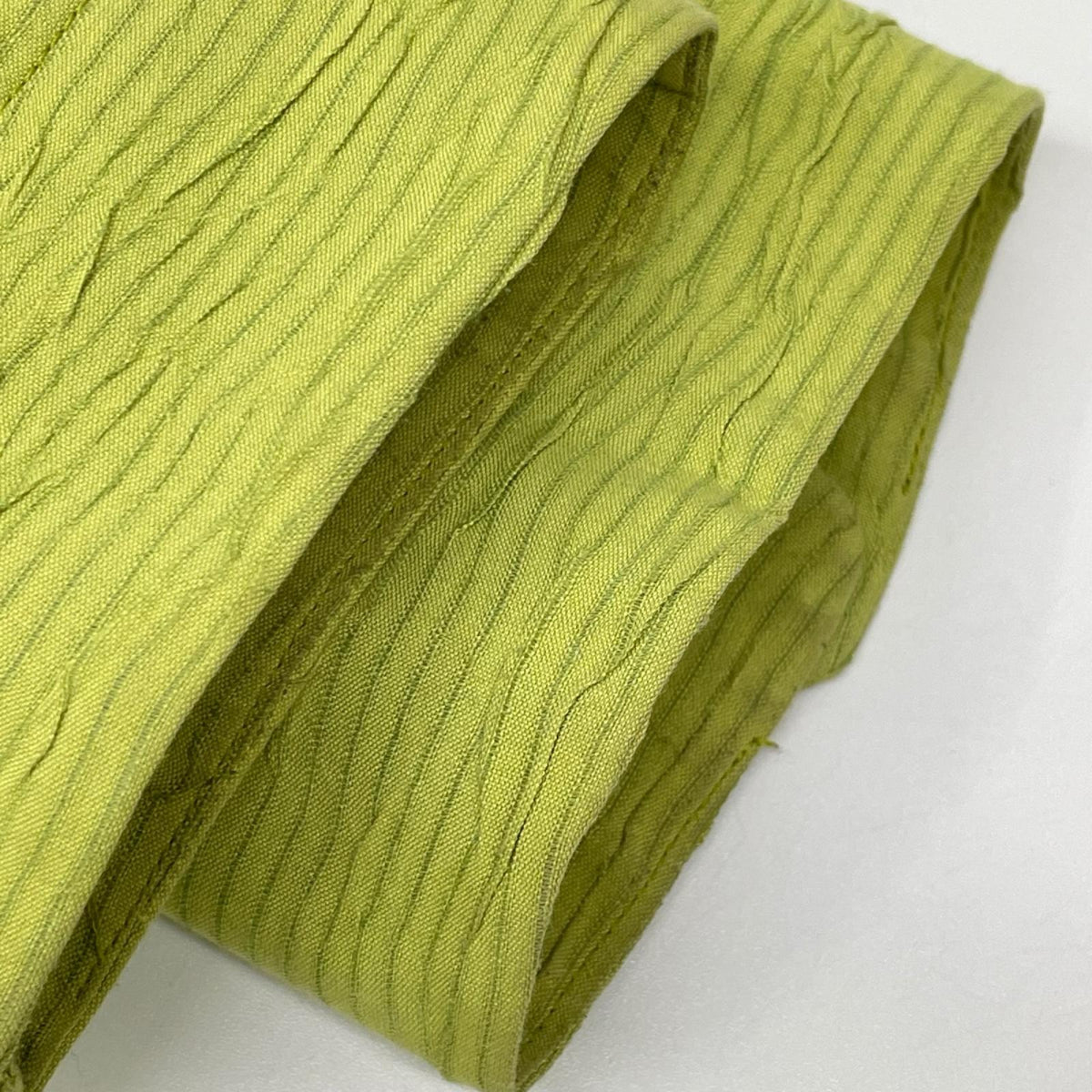 ISSEY MIYAKE MEN 16SS Wrinkled Collarless Shirt Green Size 3